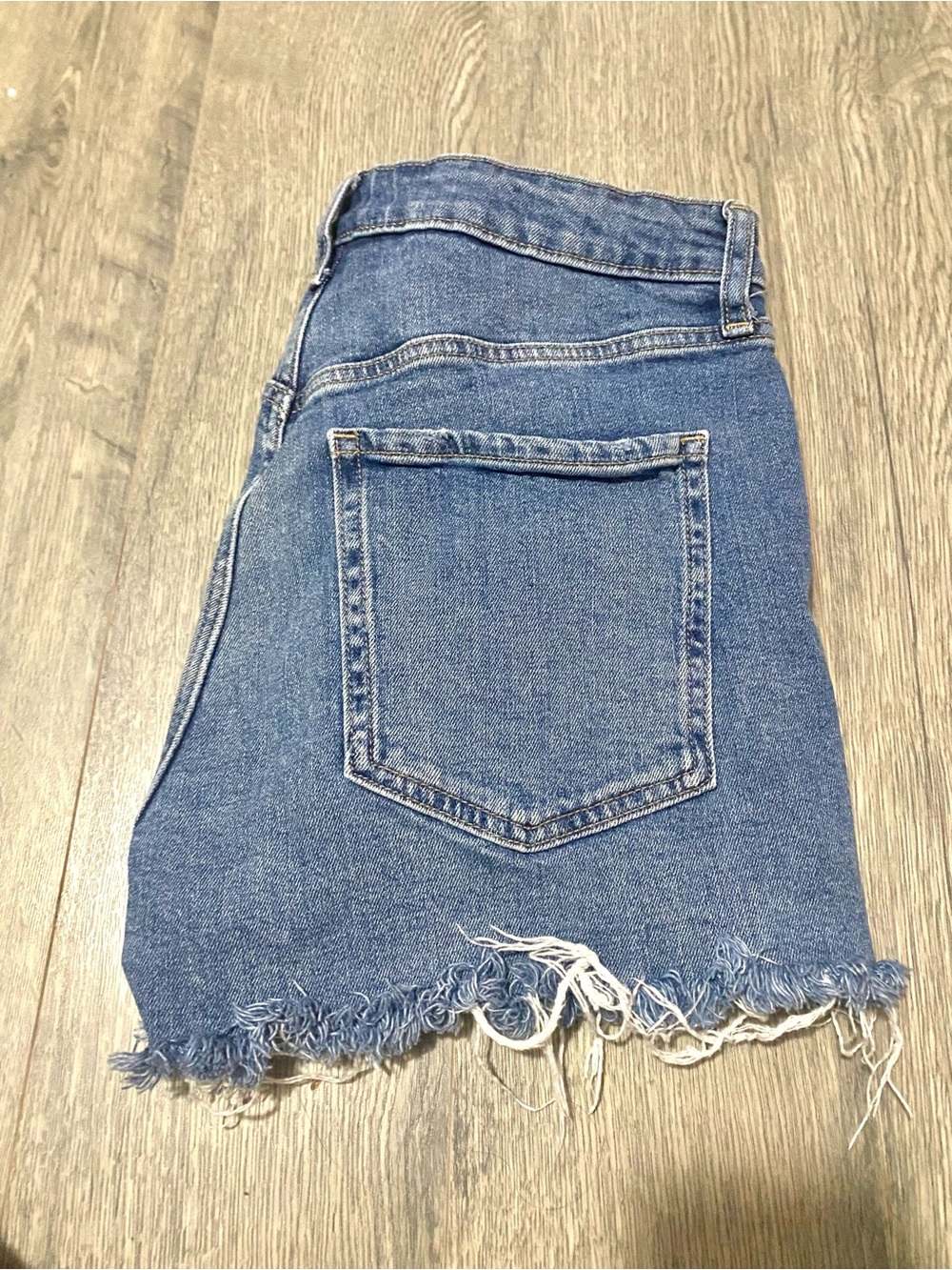 Old Navy Medium Blue Denim Frayed Hem Shorts